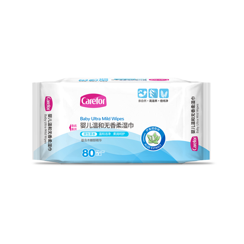 Carefor嬰兒溫和無(wú)香柔濕巾